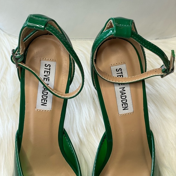 Steve Madden Opar Translucent Green Stiletto Pump Heels - Picture 4 of 12